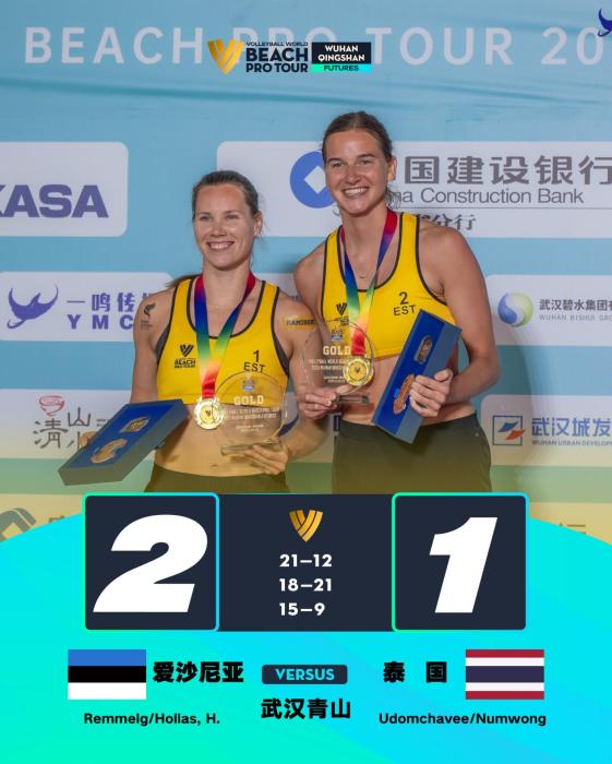 2025世界沙滩排球武汉青山站落幕 斯洛伐克与爱沙