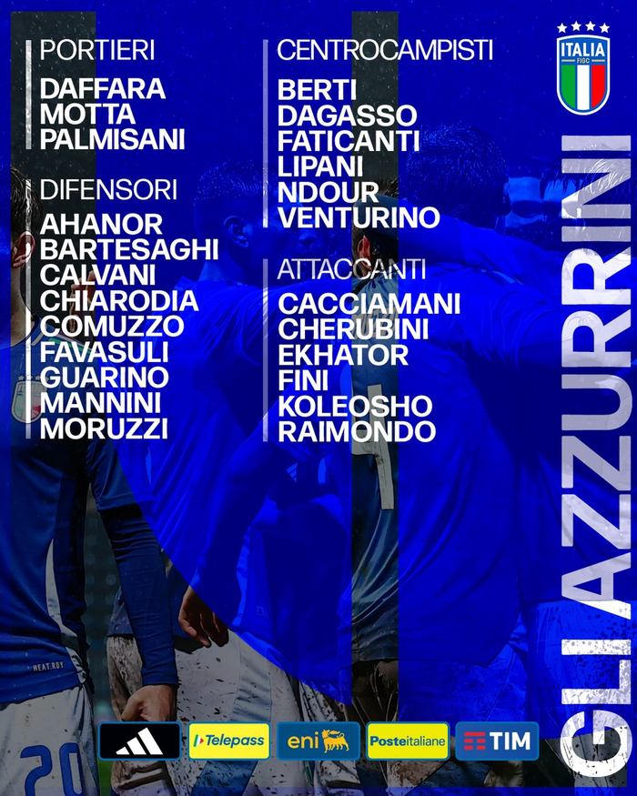 巴特萨吉荣膺意大利U21国家队大名单